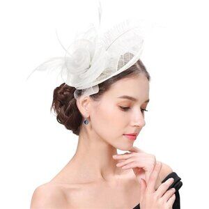 Fascinator Hats for Women 11 White